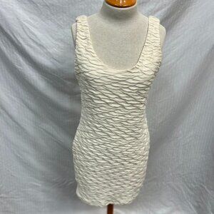 stretchy white mini dress